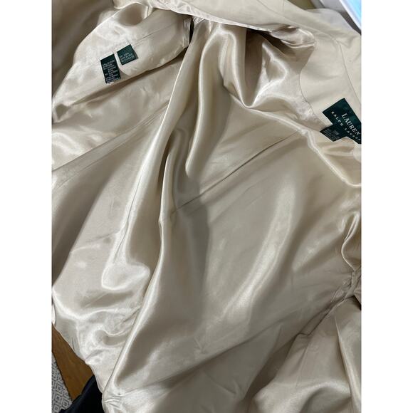 VTG 90s NWT Lauren Ralph Lauren Cream Silk Blend Blazer 20W Designer Classic - Picture 12 of 16
